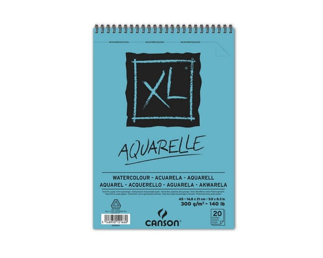 Canson XL Aquarelle CP A5 300G Spiral 20 SH