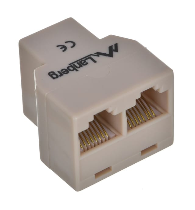 Lanberg network splitter - brown - Brown