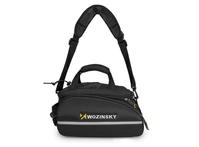 Wozinsky large bike rack bag 35l + rain cover black (WBB19BK)