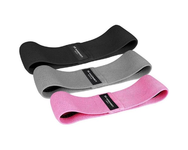 Wozinsky 3x Fabric Resistance Mini Band Set for Yoga Fitness CrossFit Exercises (WFB-01)