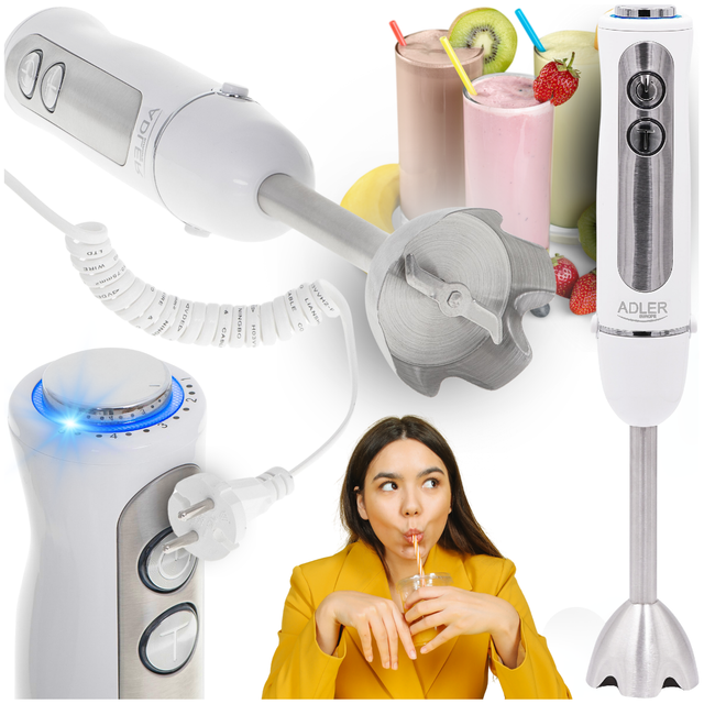 Adler Stabmixer AD 4625 - hand blender - white - 1500 W