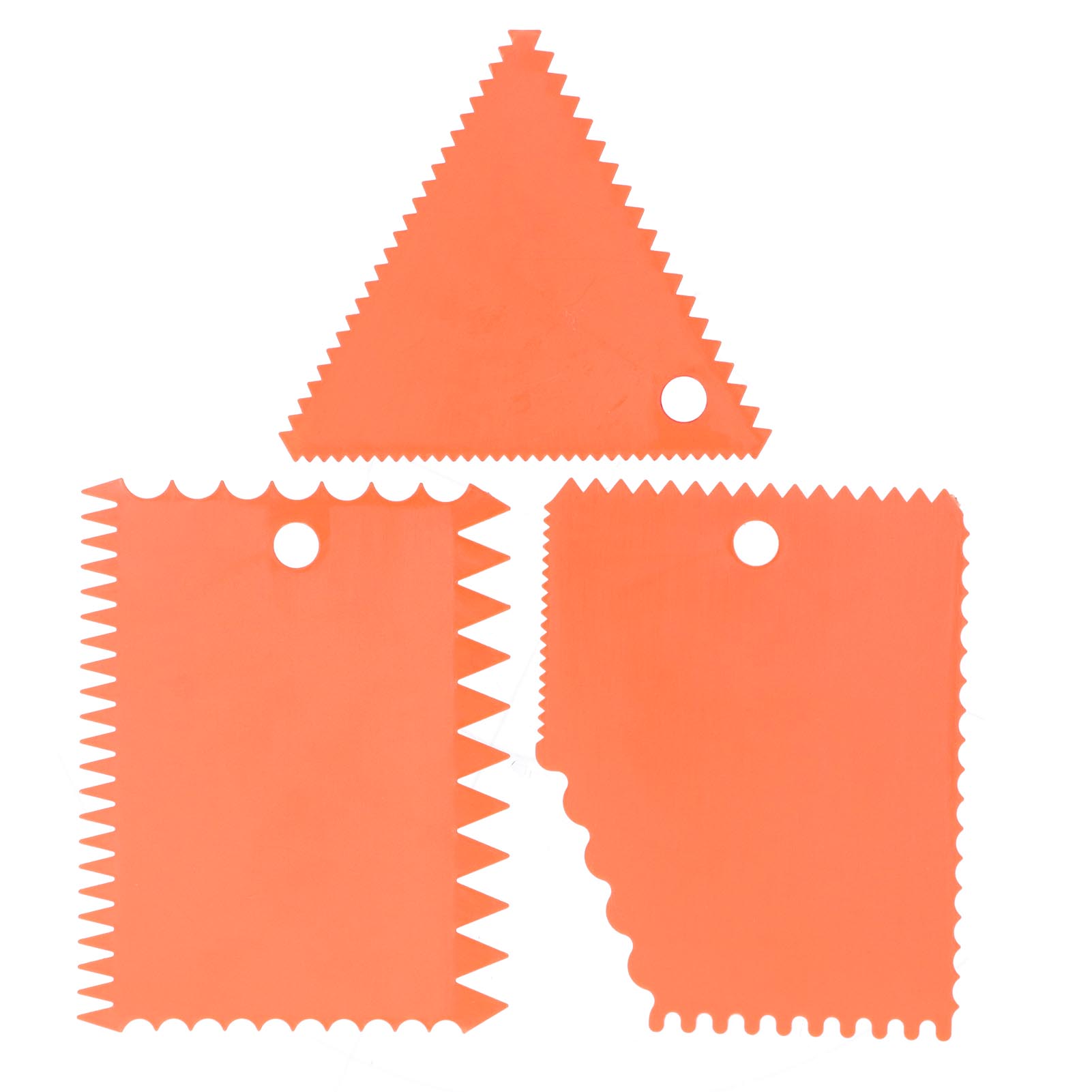 Set Mit 3 Sahnespateln - Sehr Langlebig Und Wiederverwendbar - Ungiftig - Lebensmittelecht - Zum Abschaben Von Sahne (orangensahne).