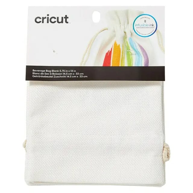 Cricut - unfinished wine bottle bag - 15 x 33 cm - blank - polyester canvas