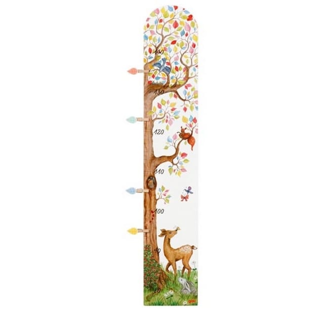 Goki Wooden Measuring Stick Tree with Forest Animals