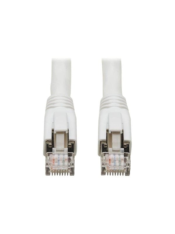 Tripp Lite Eaton Series Cat8 25G/40G Certified Snagless Shielded S/FTP Ethernet Cable (RJ45 M/M) PoE White 25 ft. (7.62 m) - Weiß - 7.5m