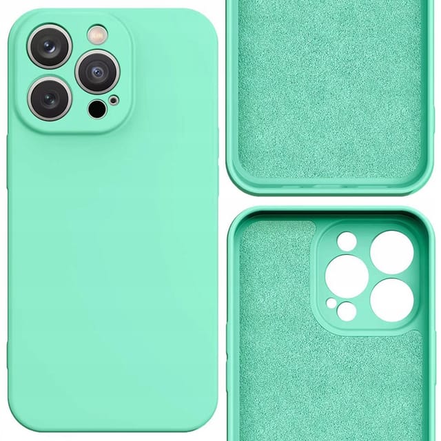 Hurtel Silicone Case - iPhone 14 Plus Silicone Cover Mint Green