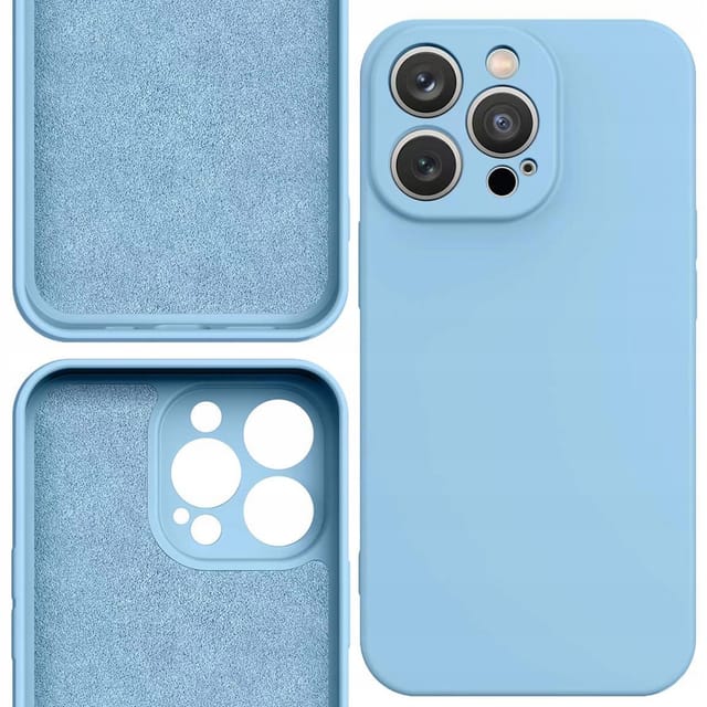 Hurtel Silicone Case iPhone 14 Plus Silicone Cover Light Blue