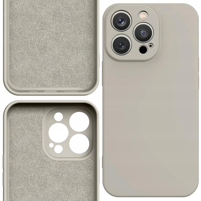 Hurtel Silicone Case iPhone 14 Plus Silicone Cover Beige
