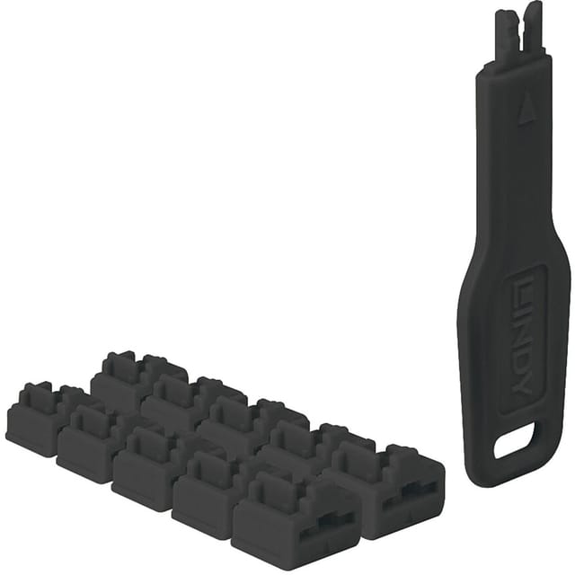 Lindy LAN port blocker with key