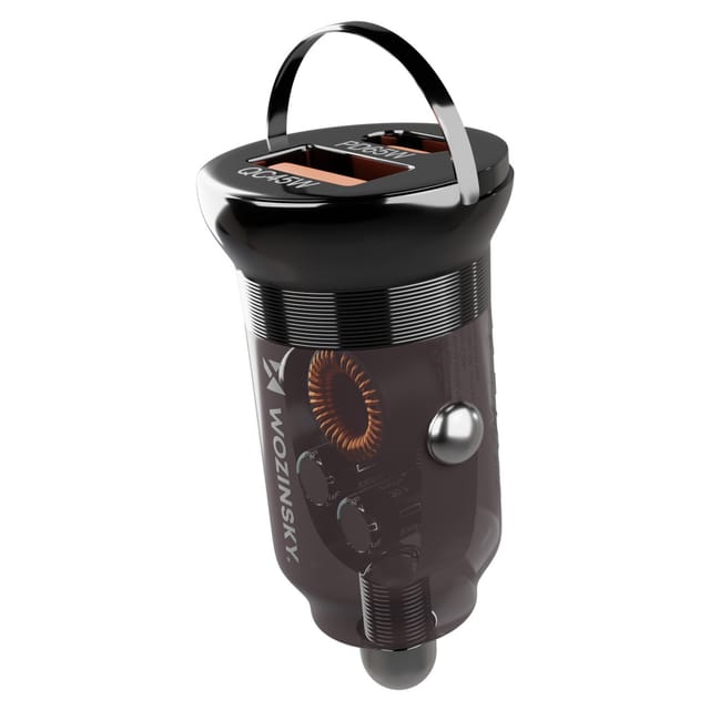 Wozinsky Car Charger 65W USB-C PD 65W / USB-A 45W QC 3.0 - Black