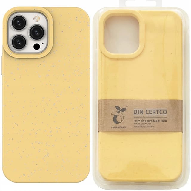 Hurtel Eco Case for iPhone 14 Plus Silicone Degradable Cover Yellow