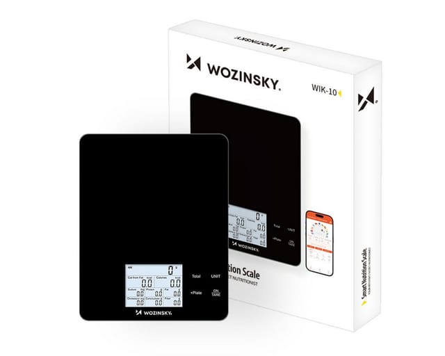 Wozinsky Küchenwaagen WIK-10 Smart Kitchen Scale with Bluetooth Digital Display App - Black