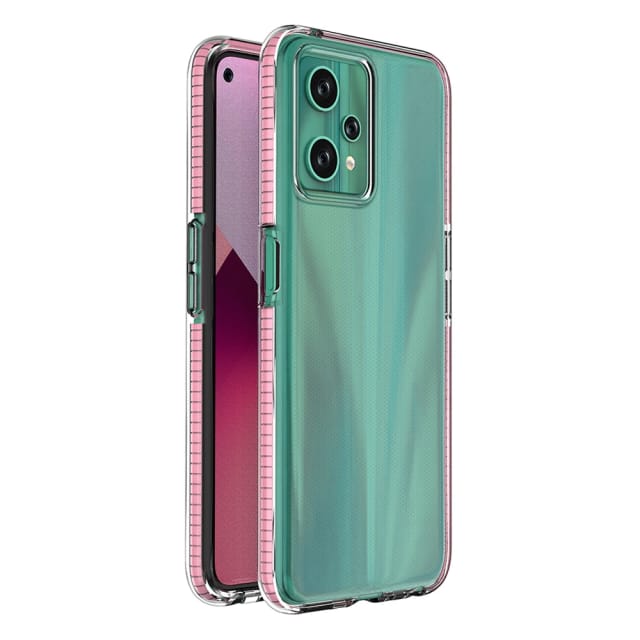 Hurtel Spring Case for Realme 9 Pro Silicone Cover with Frame Light Pink
