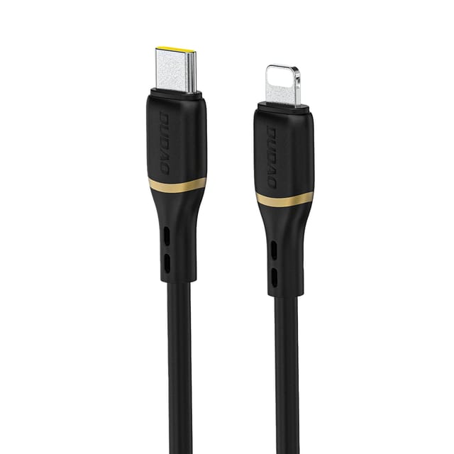 Dudao L25X USB-C Cable - Lightning 1m 30W Soft Silicone Braided - Black