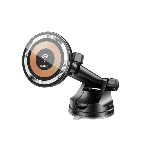 Dudao F12MAX+ Car Mount with 15W Wireless Charger Compatible with Magsafe - Black