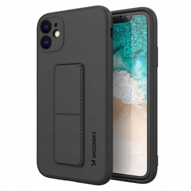Wozinsky Kickstand Case Silicone Case with Stand Case for Samsung Galaxy A11 / M11 Black