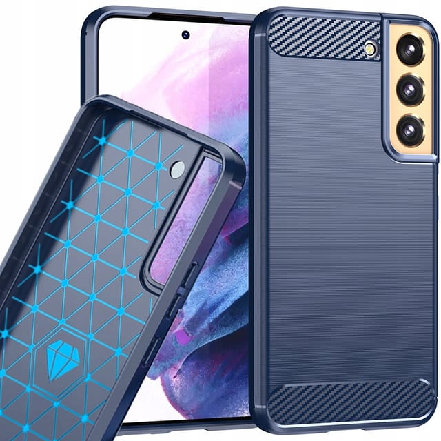 Hurtel Carbon Case for Samsung Galaxy S23+ Flexible Silicone Carbon Cover Blue