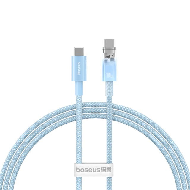 Baseus Explorer 100W USB-C - USB-C Cable with Intelligent Temperature Sensor 1m - Blue