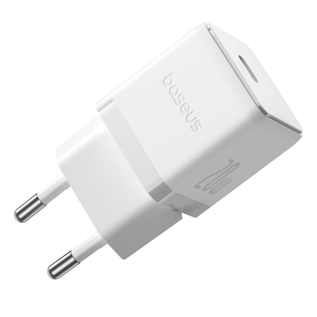 Baseus Palm 1C 20W Wall Charger (with Mini White USB-C 60W (20V/3A) 1m Cable) - White