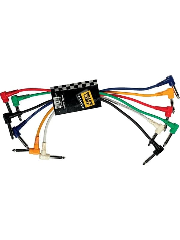 Yellow Cable P030C-6 - 6 x 1/4" Abgewinkelte Klinke/Abgewinkelte Klinke Patchkabel 30cm.