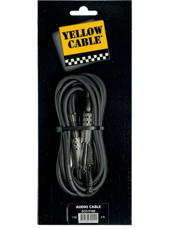 Yellow Cable P100 - 2 x 1/4" Klinke/Klinke Patchkabel 1m.