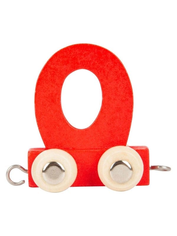 Small Foot - Wooden Letter Train Red - O - 12 pieces