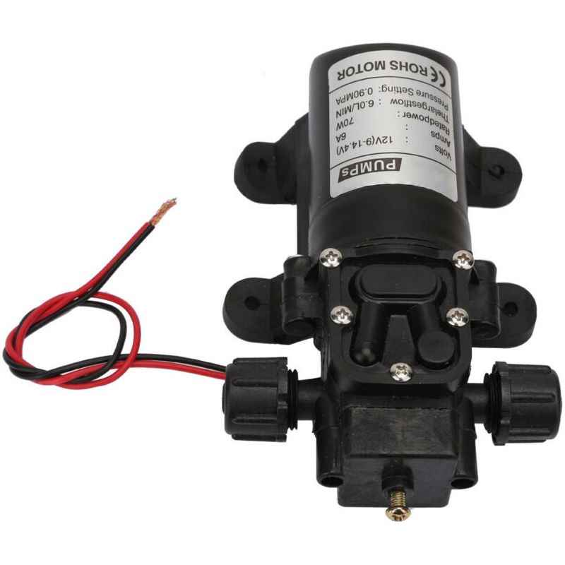 12v Dc 70w 6l/min Selbstansaugende Hochdruck-membranwasserpumpe, Wasserpumpe Mit Doppelgewinde