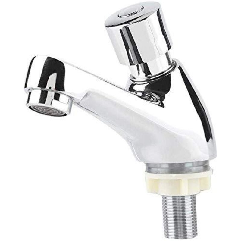 Zeitschaltuhr Für Spülbeckenarmaturen, Verchromte Spülbeckenarmatur, Automatische Wasserabschaltung, Wassersparende Armatur, Geeignet Für Küchen, Badezimmer Und Toiletten.
