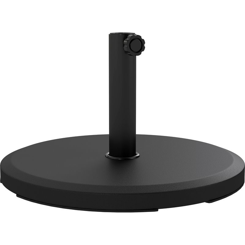 Sonnenschirmständer Aus Zement, 13 Kg, Rund, Für Sonnenschirme Mit 34 Mm/38 Mm/48 Mm Rohrdurchmesser, Schwarz