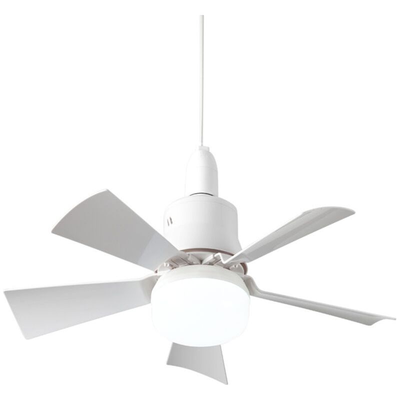 Deckenventilator Mit Zwei Abnehmbaren Segmenten, E27-fassung, Einer Speicherfunktion, Drei Variablen Farbleuchten, Stufenloser Dimmfunktion Und Fernbedienung.
