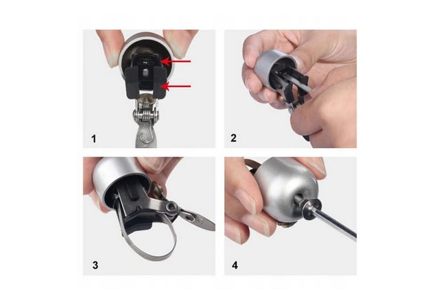 Rockbros 15-1BBK retro bicycle bell - black