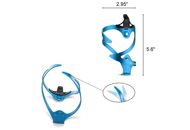 Rockbros 2017-11ABL Aluminum Bike Bottle Holder - Blue