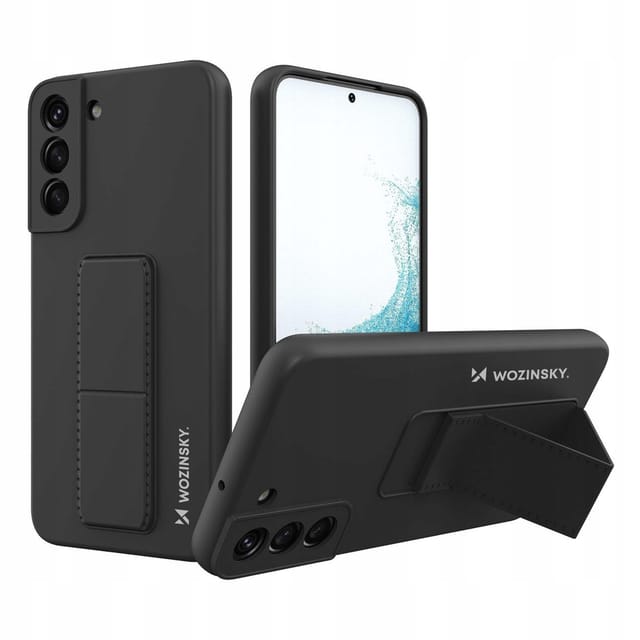 Wozinsky Kickstand Case Silicone Case with Stand Samsung Galaxy S22+ Case Black