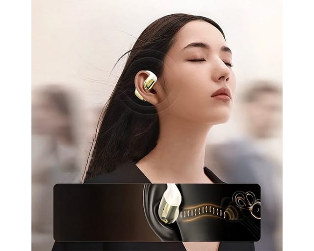 Dudao U4Pro Bluetooth Universal Earphone for Both Ears - Beige-Gold