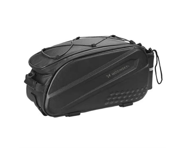 Wozinsky Bicycle Luggage Rack Bag with Long Strap - Black
