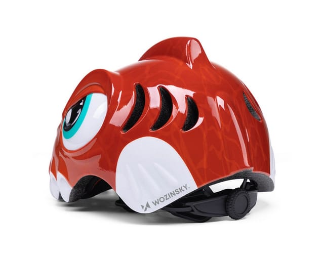 Wozinsky Children's bicycle helmet dinosaur motif 52-56 cm - red