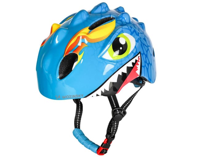 Wozinsky Children's Bicycle Helmet Dragon Motif Light 50-54 cm - Blue