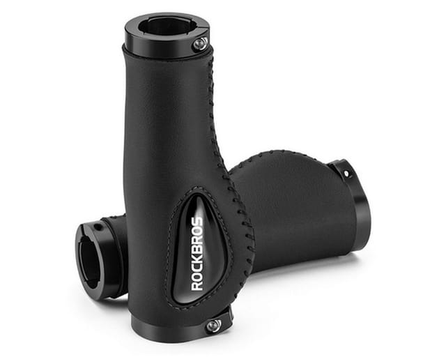 Rockbros 40720001001 Bike Grips Leather - Black