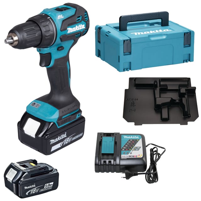 Makita Bore-/skruemaskine LXT 18V 65nm 2x5ah