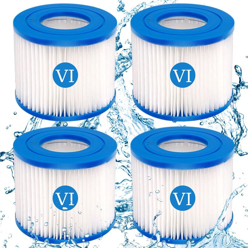 Poolfilterkartusche, 4er-pack Filterkartuschen Für Whirlpools, Vi-filterkartusche Kompatibel Mit Whirlpool-filtern, Miami, Vegas, Monaco, Ersatzfilter