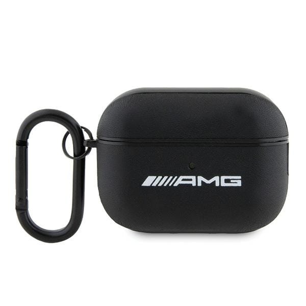 Mercedes AMG Leather White Logo Case for AirPods Pro 2 (2022/2023) - Black