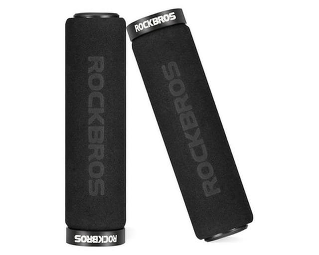 Rockbros BT1001BKBK sponge bicycle handlebar grips - black
