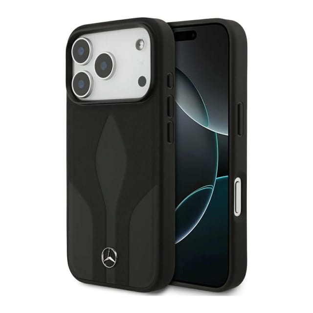 Mercedes Leather The Move MagSafe Case for iPhone 17 Pro Max - Black