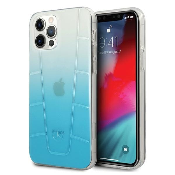 Mercedes Transparent Line Case for iPhone 12 Pro Max - Blue