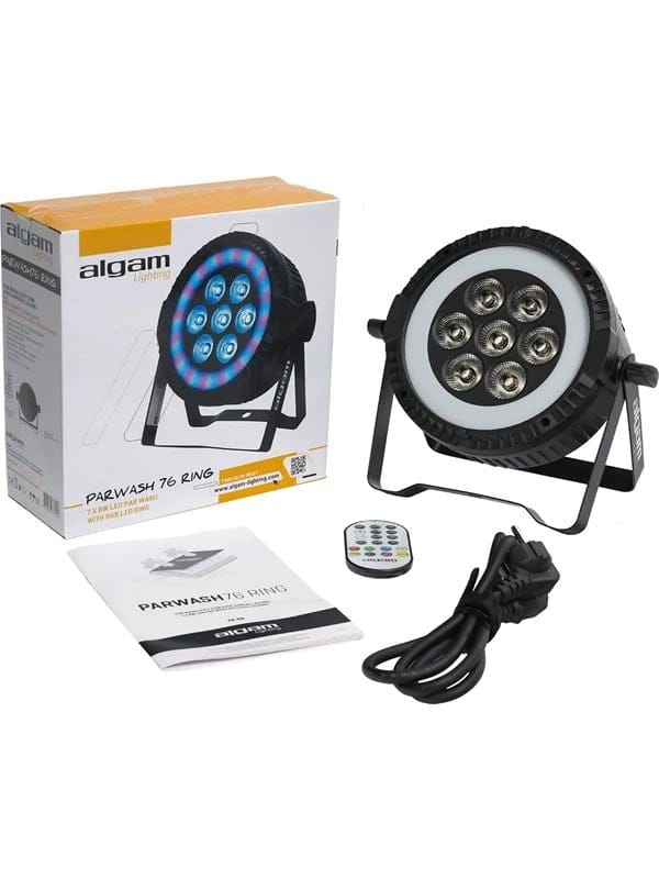 Algam Lighting 7 x 6W LED Par Wash mit RGB LED Ring