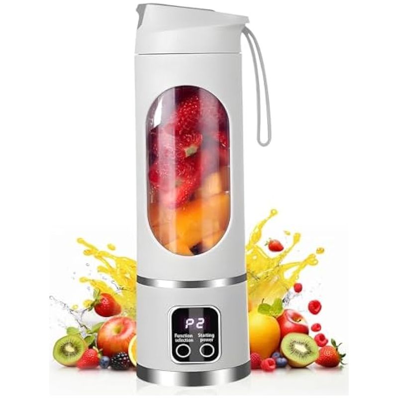 Tragbarer 450-ml-standmixer, Mini-usb-akku-standmixer, Kabelloser Personal Blender Für Shakes Und Smoothies, 12 Klingen, Für Reisen, Sport Und Büro
