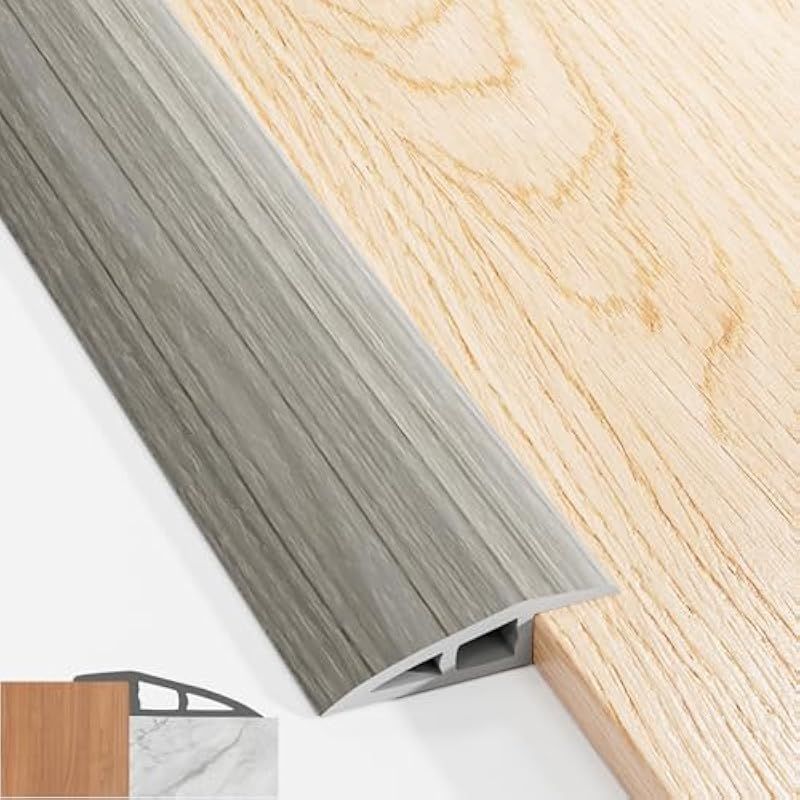 Selbstklebende Türschwelle, 100 X 5 Cm Pvc, Übergangsleiste Für Fußböden Mit Einer Dicke Von 5 Bis 10 Mm, Wasserdichte Türschwelle Für Den Übergang Von Teppich Zu Laminat (graues Holz)