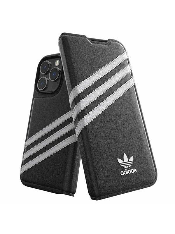 Adidas OR Booklet Case PU for iPhone 14 Pro - Black and White