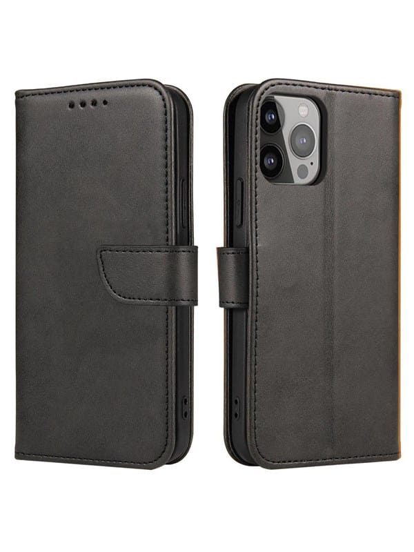 Hurtel Magnet Case for Huawei Mate 50 Pro Cover with Flip Wallet Stand Black