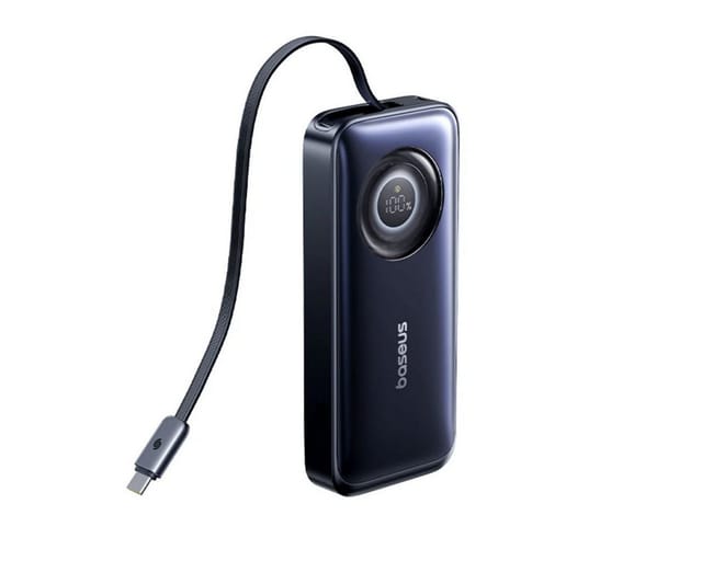 Baseus EnerCore CR11 20000mAh 67W Power Bank with Retractable USB-C Cable - Black Powerbank (Akku) - 20000 mAh